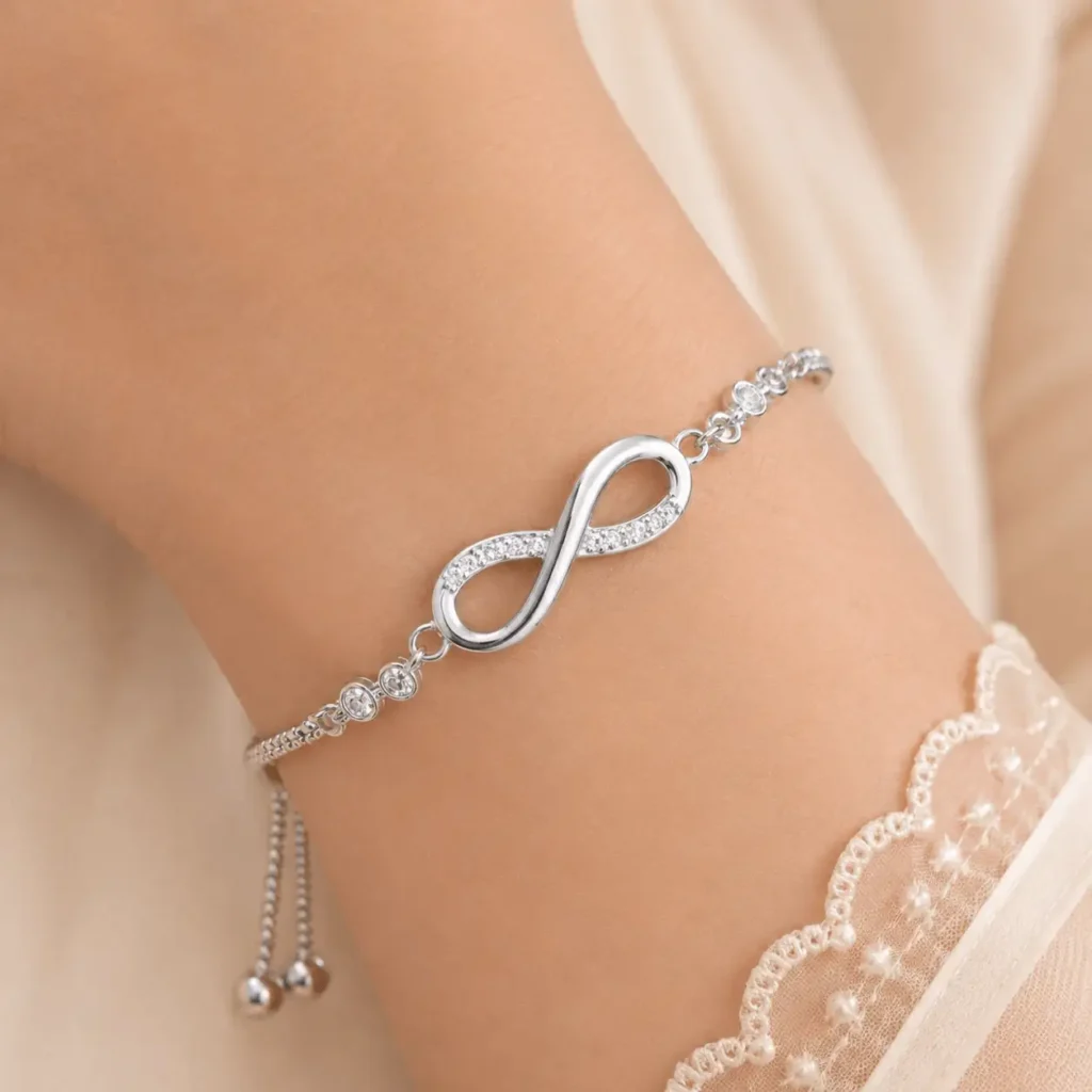 Infinity Bracelet 925 Sterling Silver