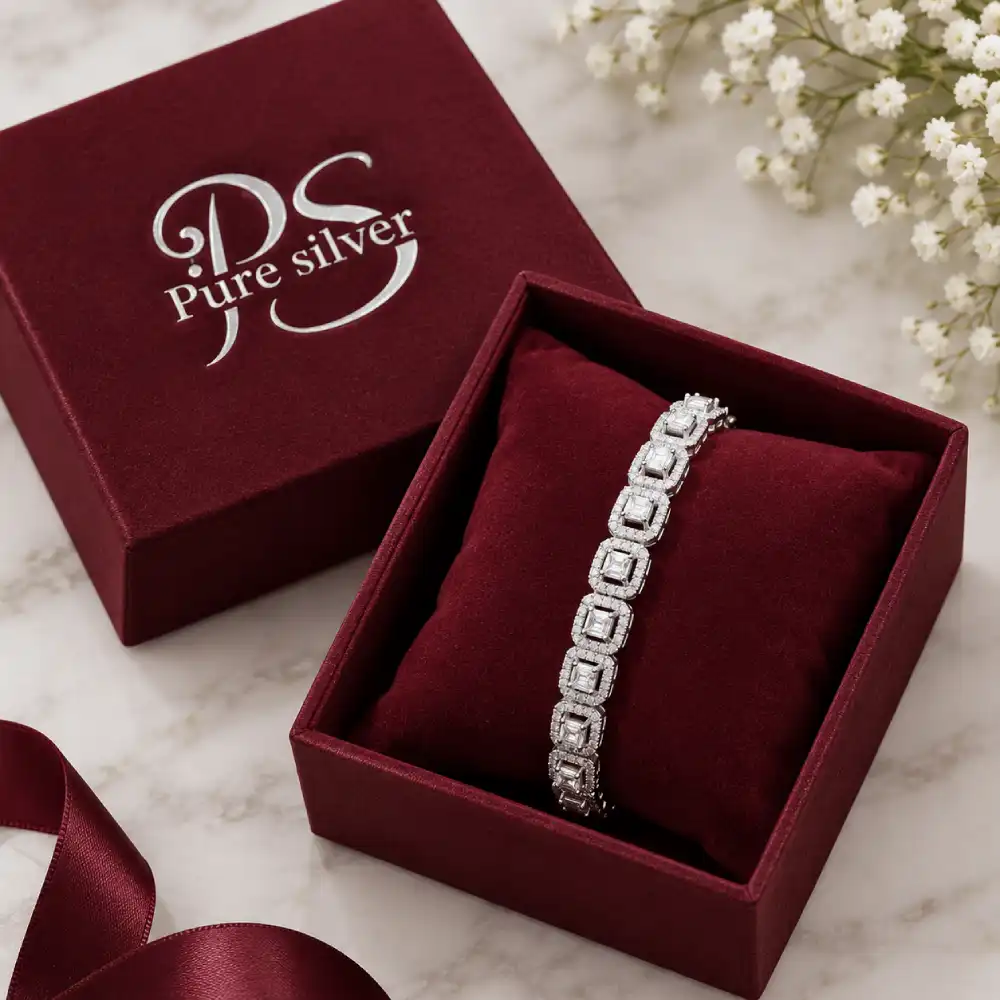 925 sterling silver bracelet in Pure Silver gift box