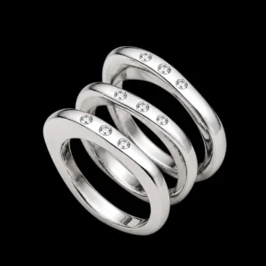 925 silver stackable ring set with stones